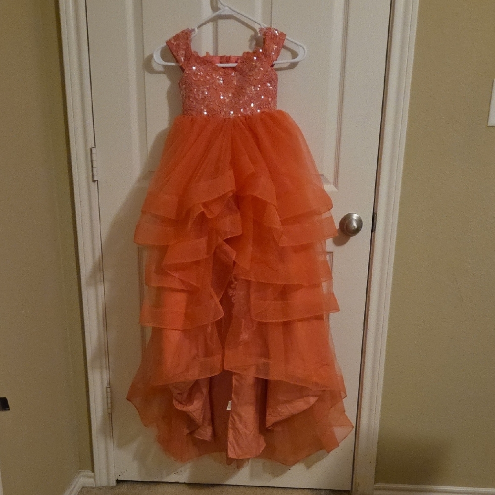 Little Girl Coral Formal Size 5